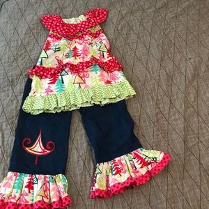 Handmade girls outfit, nice for the holidays